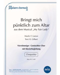 Bringt mich pünktlich zum Altar